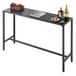 VEVOR Bartafel voor buiten, 140 x 38 cm, terrasbartafel, waterdicht blad en stevig metalen frame, rechthoekige tafelhoogte eettafels, tuinmeubilair voor balkon, tuin, hot tub, zwembad, binnen