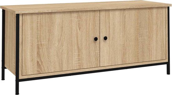 vidaXL Tv-meubel 102x35x45 cm bewerkt hout sonoma eikenkleurig