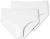 SCHIESSER 95/5 slip (2-pack) - dames midi biologisch katoen wit