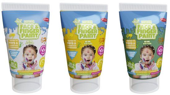 Natural Face & Fingerpaint All-In-One-Set - 5 pack