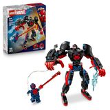 LEGO Marvel Miles Morales Mecha vs. Spider-Man 2099 - Superhelden Bouwpakket voor Kinderen met Actiefiguur, 2 Minifiguren, Razor Web en Power Blast - Cadeau voor Jongens vanaf 6 Jaar - 76337