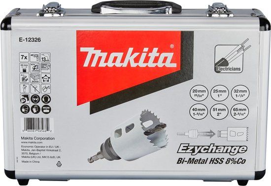 Makita E-12326 Gatenzaagset 8-delig - 20/25/32/40/51/65mm
