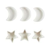 HOME DECO FACTORY KA0607 6 Piece Star and Moon Dinnerware Set