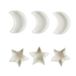 HOME DECO FACTORY KA0607 6 Piece Star and Moon Dinnerware Set