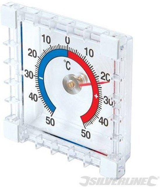 Silverline Binnen/buiten opplakthermometer -50 Â°C tot +50Â°C