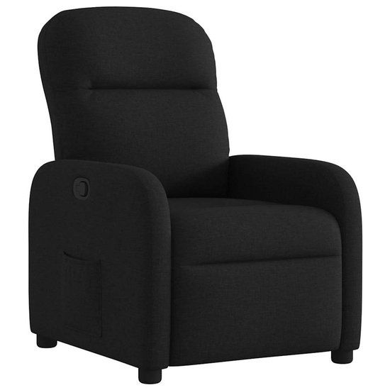 vidaXL Fauteuil verstelbaar stof zwart