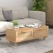 Maison Exclusive - Table basse, marron, 80x40x30 cm, matériau : panneau de fibres de bois et pin massif