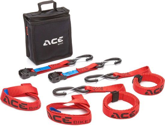 Acebikes Cam Buckle Pro - Spanband - Set van 2 - Rood - 140 cm