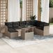Maison Exclusive - Ensemble de meubles de jardin 9 pièces avec canapé et coussins, gris clair, en polyrotin