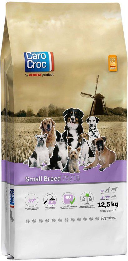 Carocroc Small Breed Vlees&Gevogelte&Rijst - Hondenvoer - 12.5 kg