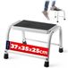 KADAX Opstapkruk, trapladder van staal, huishoudladder tot 150 kg, draagkruk met antislip voeten, huishoudladder, aluminium kruk (1 trede)