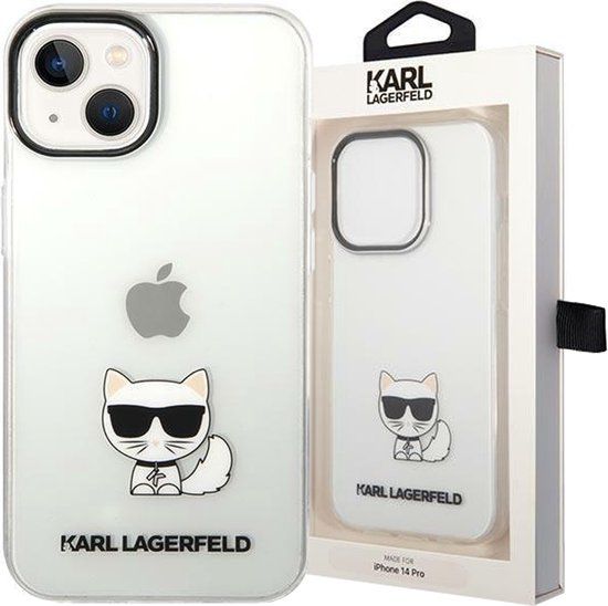Karl Lagerfeld Transparante TPU Smartphonehoesje voor iPhone 14 Plus