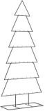 vidaXL Kerstboom van metaal voor decoratie, zwart, 180 cm
