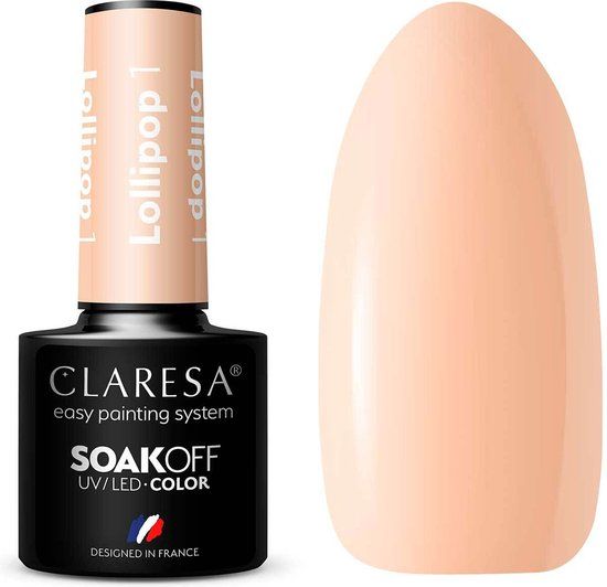 CLARESA COLOR SOAK OFF LOLLIPOP 01 UV/LED GELLAK 5 GRAM
