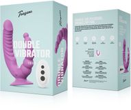 Teazers Double Vibrator met Zuignap en Afstandsbediening - Paars