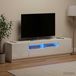 Prolenta Maison Exclusive Meuble TV LED exclusif - Modèle HOORN - 3 pièces - Bois stratifié blanc brillant