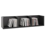 IDIMEX CD/DVD-rek STARS met 3 vakken, zwart