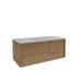 Saniclass Holz Frame Badkamermeubelset - 100x45x42cm - Vygo keramische wastafel - mat eiken natural