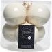 Decoris Kerstballen - 6x st - wol wit - 8 cm - glas