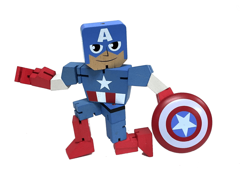 BEM'S HW houten beeldje wood warriors - captain america