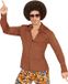 Widmann SRL Jaren 70 disco hemd Groovy bruin L/XL
