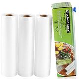 KitchenBoss Vacuümzakken voor professionele levensmiddelen, 3 rollen, 20 x 500 cm, met snijbox