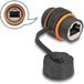 Delock Cable Connector RJ45 jack to RJ45 jack Cat.6A with M20 thread and protective cap IP68 dust and waterproof