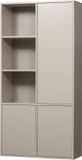 WOOOD Meggy Opbergkast Rechts - Grenen hout - Dust/Grijs - 215x108x40