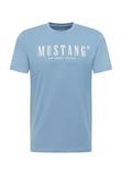 MUSTANG Shirt 'Austin' lichtblauw / wit