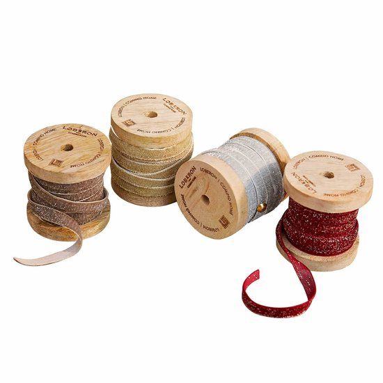 LOBERON Fluwelen lint set van 4 Verlanne bont