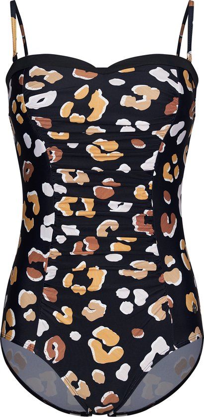Pastunette Animal Swimsuit - Black - Size 44 - Women's