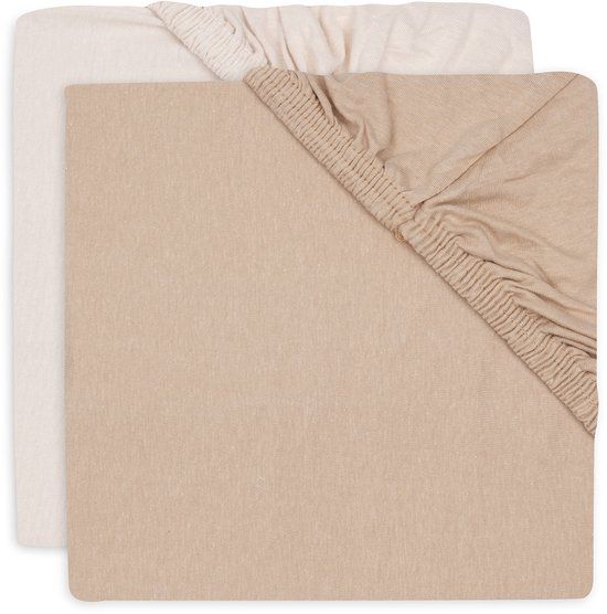 Jollein Hoeslaken Ledikant - 60x120cm - Jersey - Blush/Wild Rose - 2 stuks