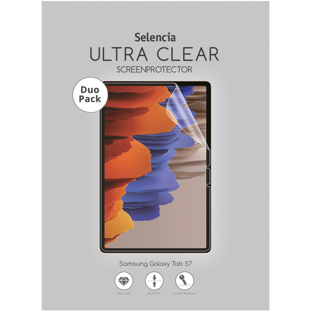 Selencia Pack Ultra Clear Screenprotector voor de Samsung Galaxy Tab S7