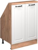 Vicco Rion Kast voor schuine wand – met 2 deuren Wit landhuis/gouden eik