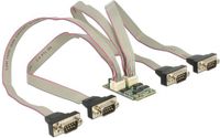 Delock Module MiniPCIe I/O PCIe full size 4 x Serial RS-232 with Voltage supply