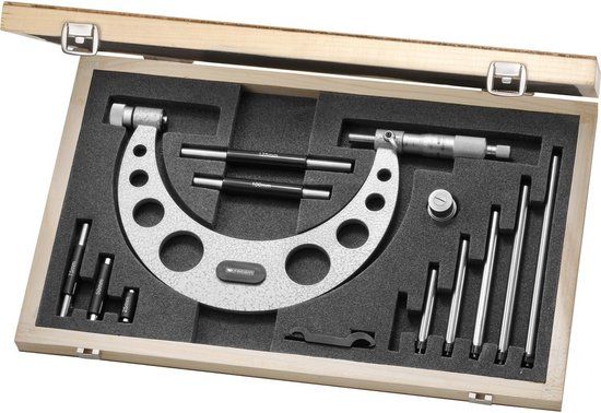 Facom buitenmicrometer met verlengstift, 1/100 mm nauwkeurig