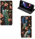 B2Ctelecom Stand Case Motorola Edge 20 Pro - Pauw met Bloemen