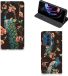 B2Ctelecom Stand Case Motorola Edge 20 Pro - Pauw met Bloemen