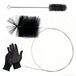 Omgoods - Set de brosses pour tuyau de poêle avec brosse en acier inoxydable et gants