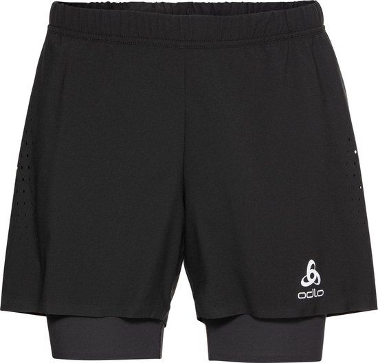 ODLO Zeroweight 2in1 Short 5'' Heren - Zwart - Maat S