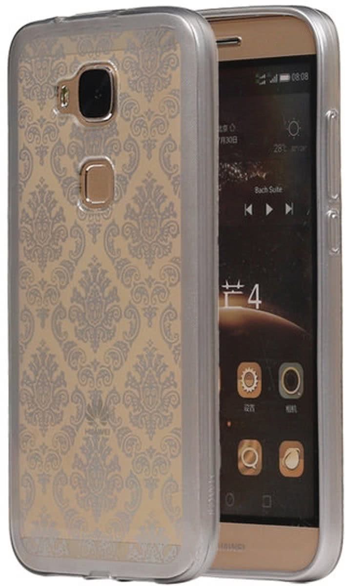 Best Cases Zilver Brocant TPU back case cover hoesje voor Huawei G8