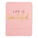 Draeger Paris Life is Beautiful Zakspiegel, met roze etui, vierkante make-upspiegel om mee te nemen, ideaal voor thuis en op reis, 9 x 7 cm, gepersonaliseerd cadeau, voor elke gelegenheid