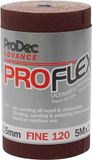 ProDec Advance 5 m rol 120 Grit Fine Grade ProFlex Ultra Flexibel Crack Resistant Aluminium Oxide Schuurpapier voor het schuren van hout, verf, gips, vulmiddel, metaal en meer, 115 mm breed