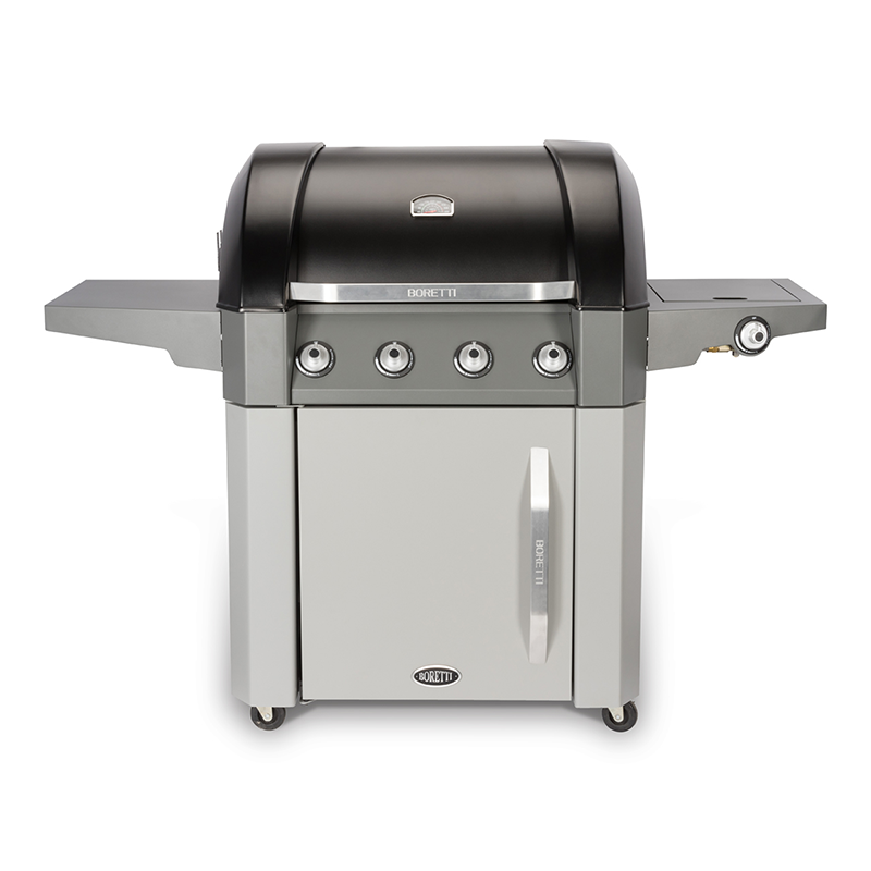 Boretti Forza gasbarbeque / zwart, grijs, zwart, grijs en taupe / rvs / rechthoekig