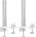 InLine® Slatwall montagezuilen aluminium, voor tafelmontagepaneel, set van 2, Wit