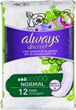 Always Discreet Serviettes hygiéniques pour incontinence normal, 12 pièce.