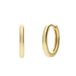 Lucardi Dames Zilveren goldplated oorringen met zirkonia 15mm