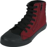 R.E.D. Rock-Engineered Design zwarte/rode hoge sneaker met rits - Unisex - EU39