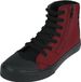 R.E.D. Rock-Engineered Design zwarte/rode hoge sneaker met rits - Unisex - EU39