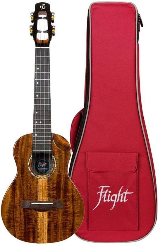 Flight Spirit All Solid Concert Ukulele - Houtkleur - Met Element